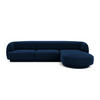 ECKSOFA rechts Miley aus Samt königsblau 4 Sitzplätze - Blau, Textil (156/255cm) - Micadoni