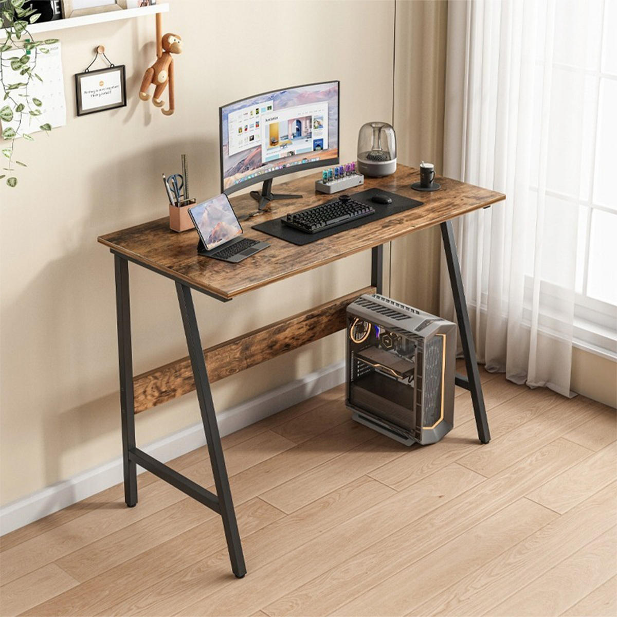 SCHREIBTISCH, braun, 100/50/73.5 cm - Braun, Holzwerkstoff (50/100/73.5cm)