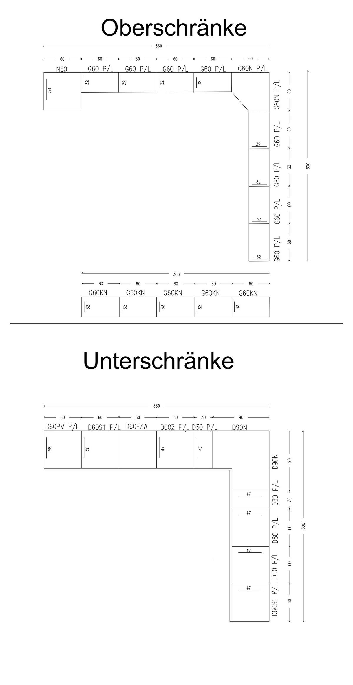 WINKELKÜCHE – Küchenzeile 360 x 300 cm VELORA – KU-S51 – Grau - Grau, Holzwerkstoff (360/248/300cm) - hi-markt