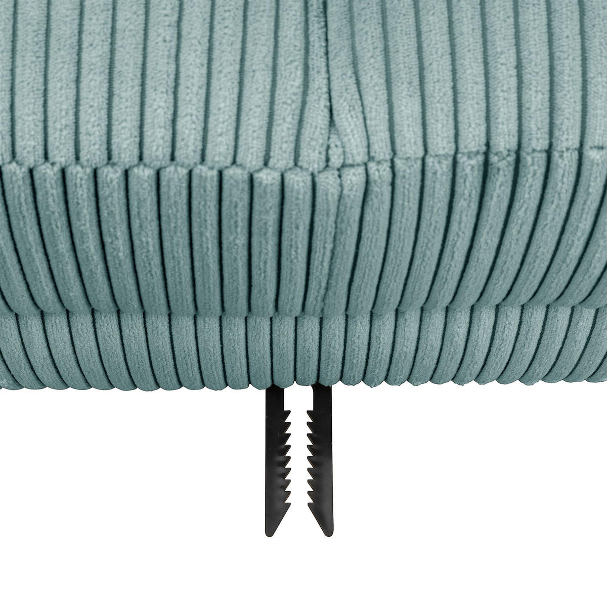 FUNKTIONSSOFA mit Hocker Kattie Cordstoff eisblau - Pastellblau, Kunststoff (144/230cm) - 58aufmkessel