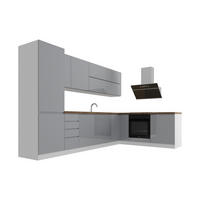 ECKKÜCHE – 330 cm – K54-G330 – Velmora – Grau – ohne E-Geräte - Grau, Holzwerkstoff (330/210/210cm) - ROYAL24_MARKT