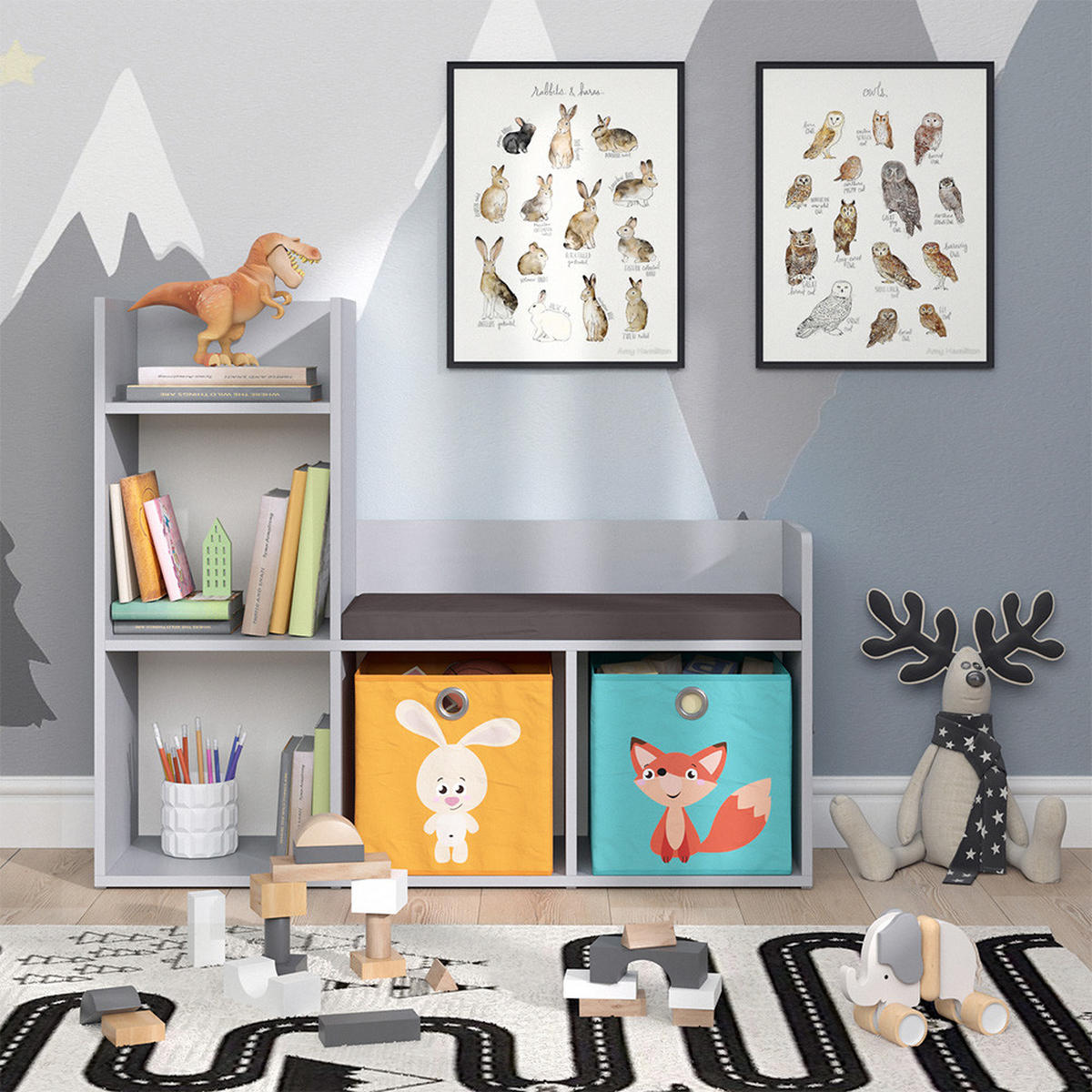 Grau, Holzwerkstoff (107.2/88.6/30.9cm) - Vicco