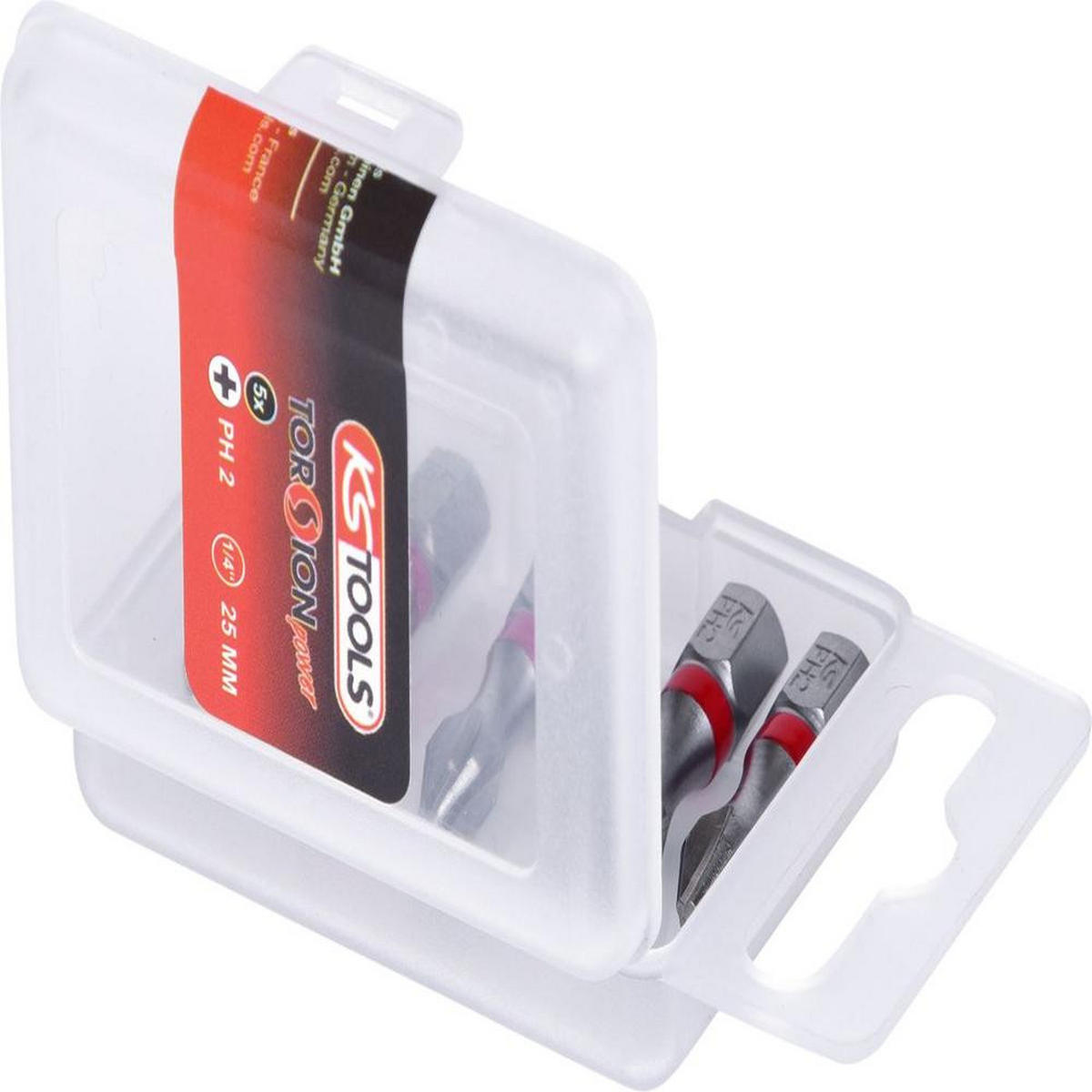 KS TOOLS 1/4" TORSIONpower Bit, 25mm, PH2, 5er Pack ( 918.3111 ) - Multicolor, Kunststoff (75/56/20cm) - KS Tools