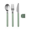 BESTECK-SET Silueta Nordic Sage - Mintgrün, Metall - Mepal