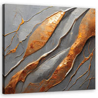 WANDBILD glamour stein abstraktion - Grau, Textil (50/50cm) - Feeby