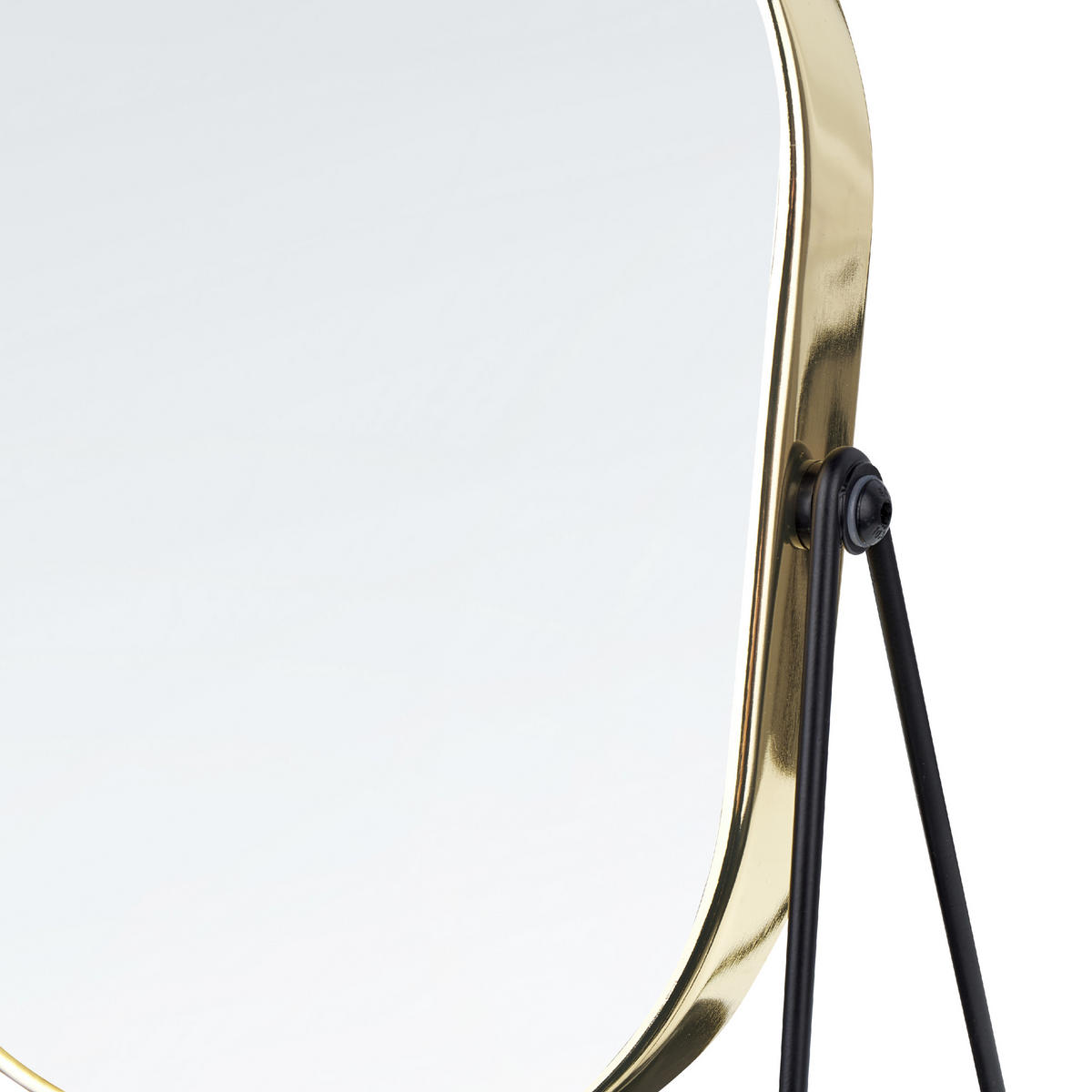 KOSMETIKSPIEGEL 20/22 cm gold Correze - Goldfarben/Schwarz, Metall (15/31/24cm) - Beliani