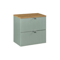 SKRINKA POD UMÝVADLO 60.4cm Jade Zelená a drevo - zelená, kompozitné drevo (60.4/59/40cm) - Petits-meubles
