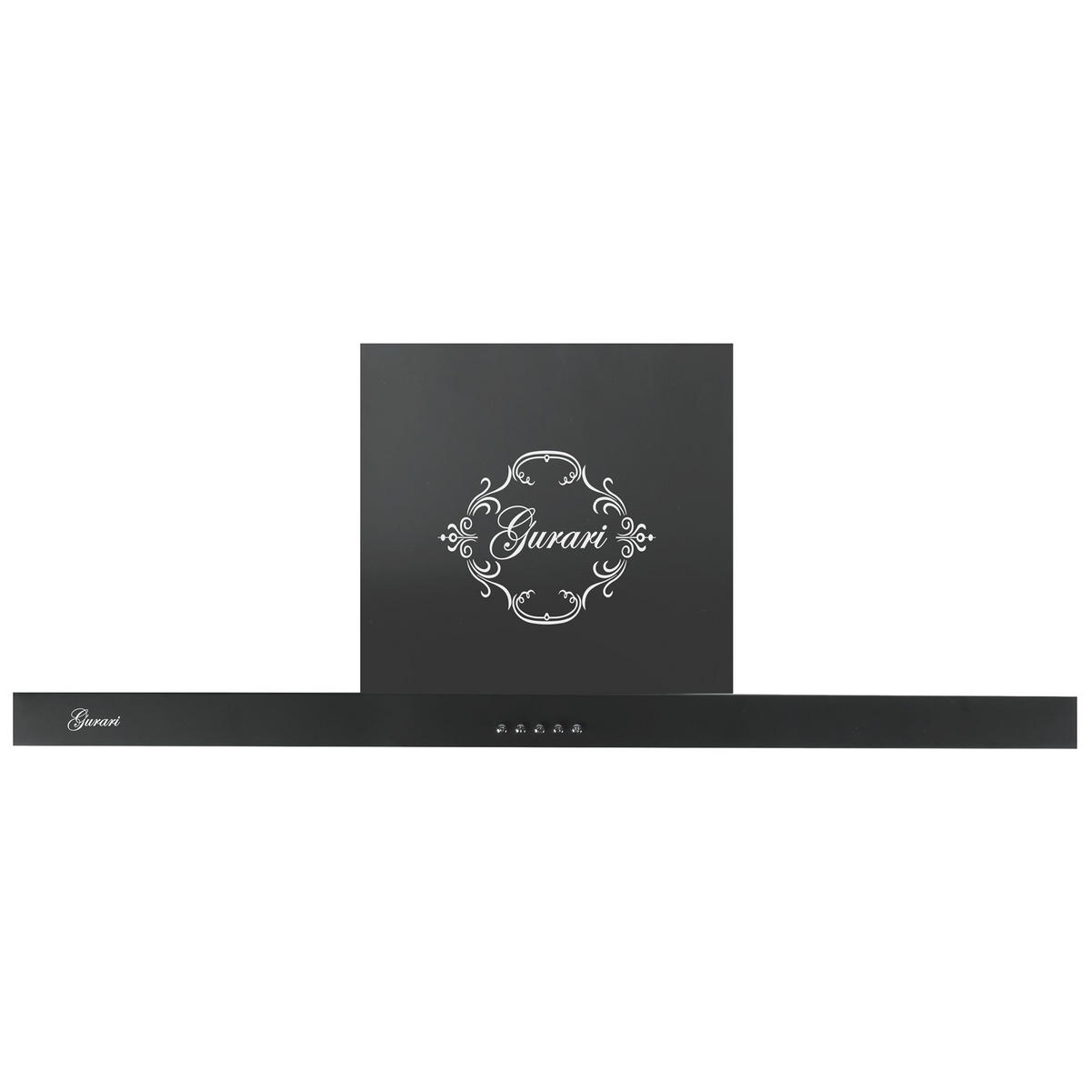 DUNSTABZUGSHAUBE GCH F 461 BL 9 + Umluftset, 90 cm Schwarz - Schwarz, Metall (90/81/46.3cm) - Gurari