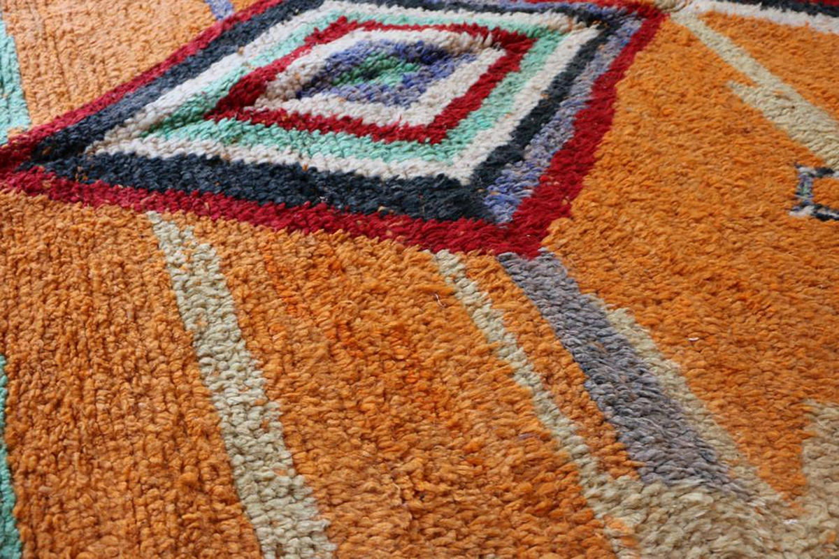 BERBERTEPPICH aus Marokko aus reiner Wolle 300x 400 cm - Orange, Naturmaterialien (300/400cm) - AFK Living