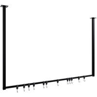 KLEIDERSTANGE Metall Schwarz - Schwarz, Metall (120/80/7cm) - CLP