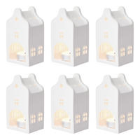 TEELICHT (6er-Set) Amsterdam Mini-Teelicht - Weiß, Keramik (11cm) - Butlers