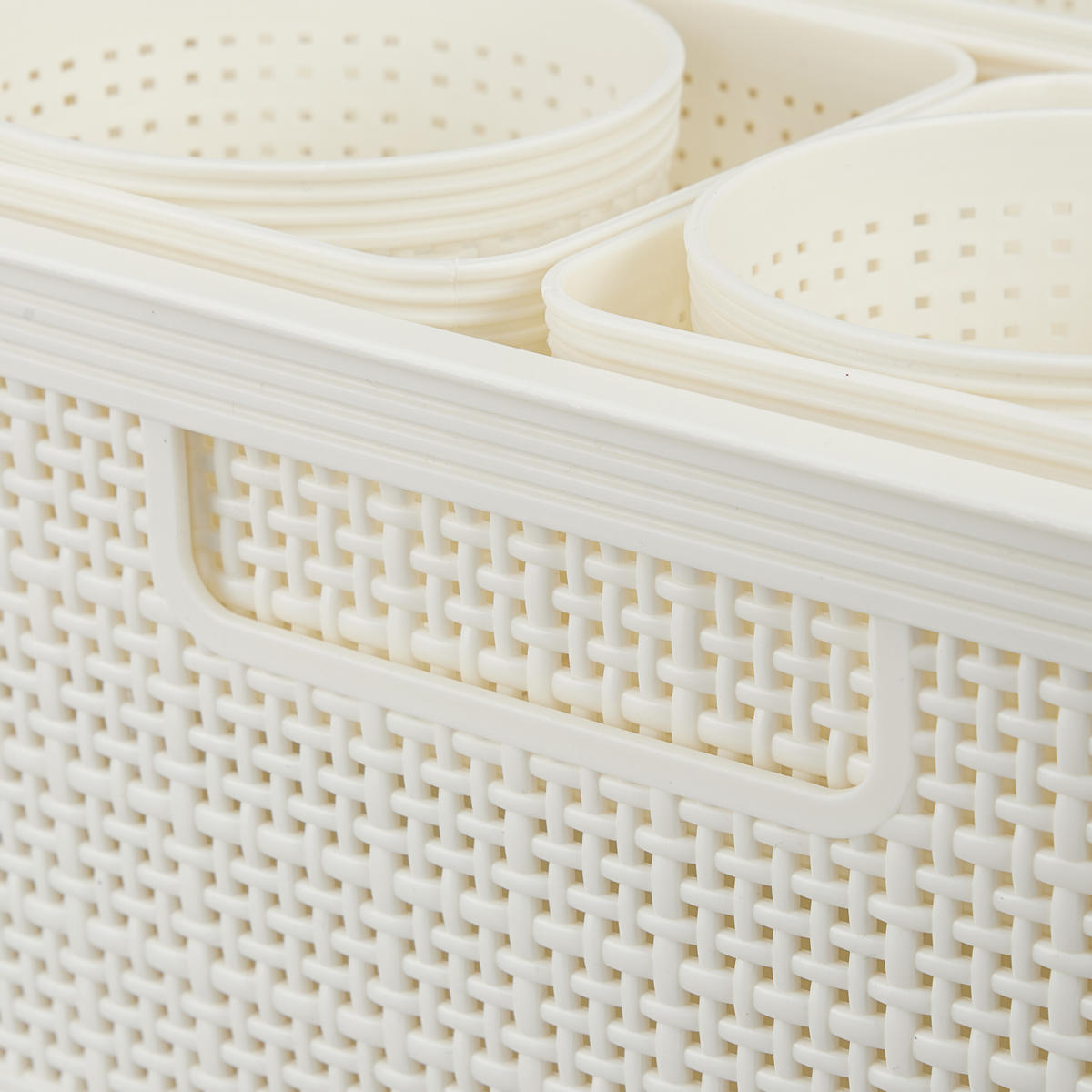 10-DIELNY zásuvkový organizér - biela, plast (35/13/28.5cm) - Relaxdays