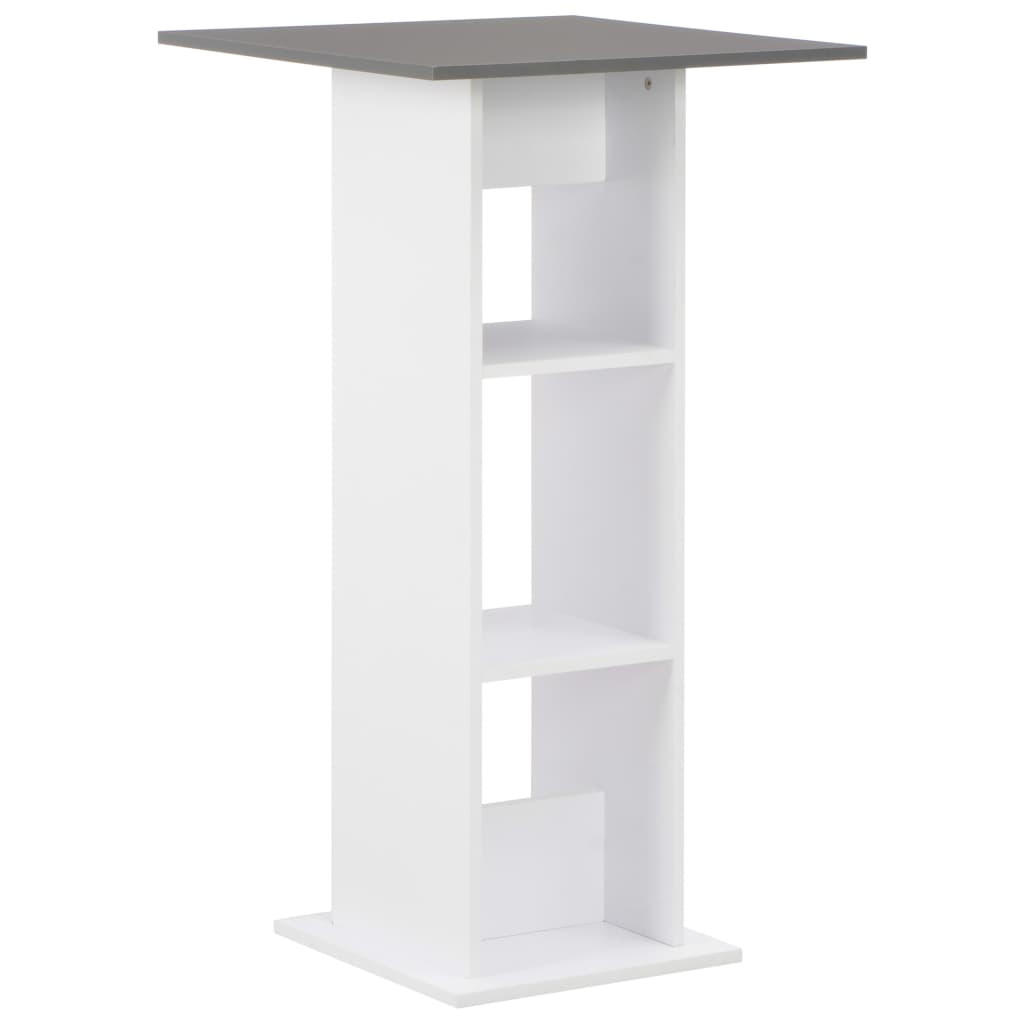 vidaXL Bartisch Weiß 60x110x60 cm