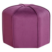 POUF Samtstoff Purpur Wishek - Lila, Textil (45/40/45cm) - Beliani