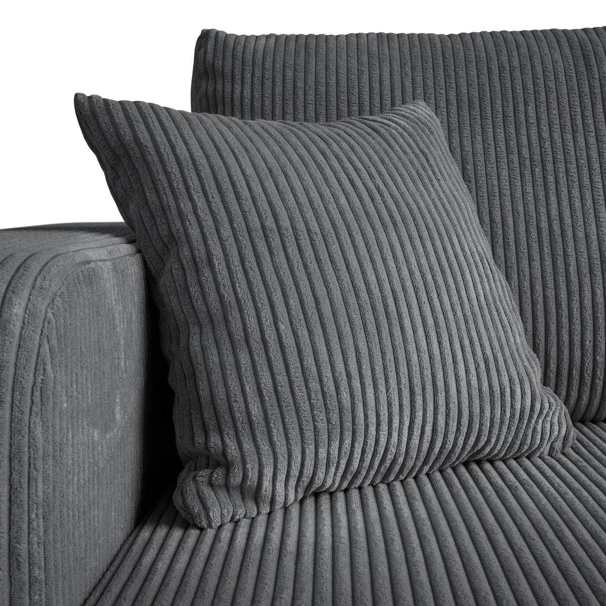 Ecksofa PRESTIGE U mit Schlaffunktion, Poso 60 - Grau, Textil (317/83/143cm) - Lookway