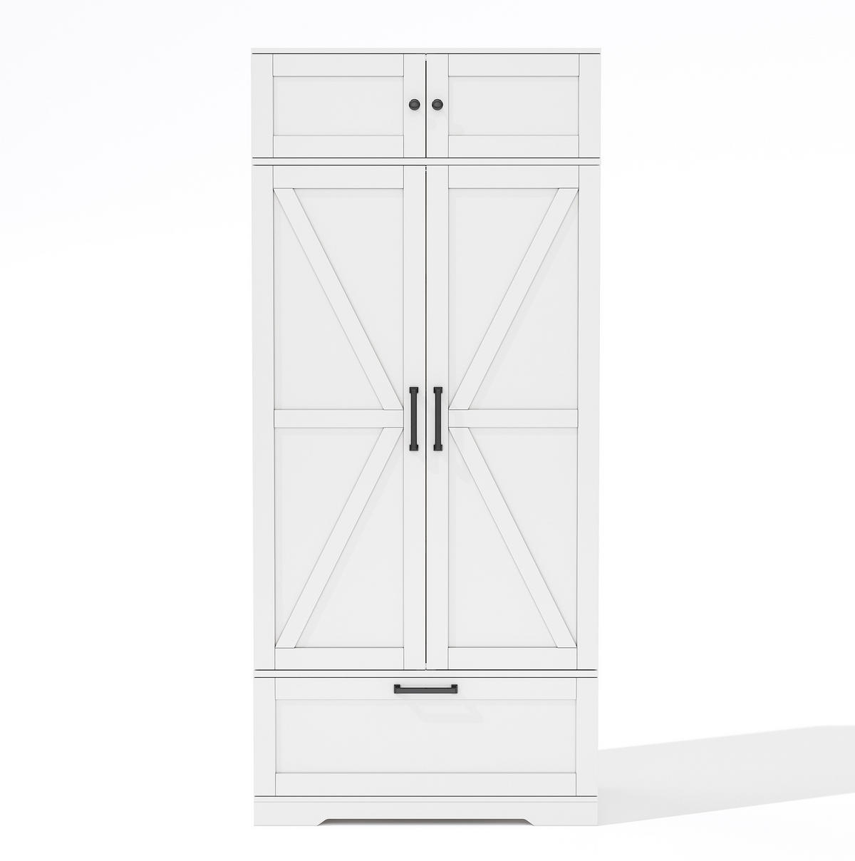 DONJI kuhinjski element, 80/40/180 cm, MDF bijeli, s ladicom i stalkom za vino - bijela, drvni materijal (80/180/40cm) - BEAOK