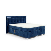BOXSPRINGBETT Bett Elektrisch Dores - Blau, Holzwerkstoff/Textil (200/200cm) - Fun Möbel