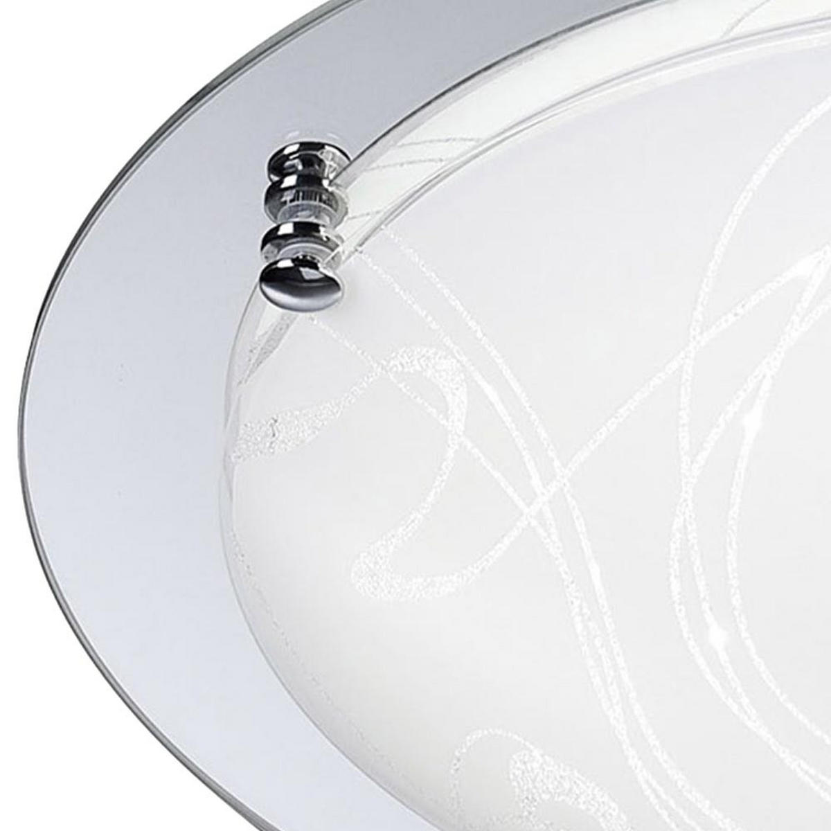 LED DECKENLEUCHTE WADA Stahl Silber - Silberfarben, Glas (41.5/41.5/10cm)