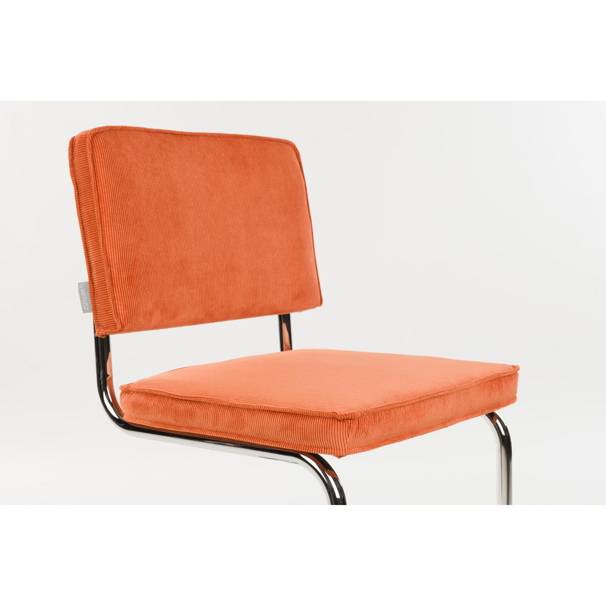 ESSZIMMERSTUHL Ridge Kink Rib Orange - 2 er Set - Orange, Textil (48/85/50cm) - Zuiver