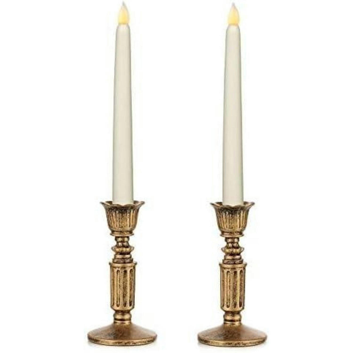 KERZENSTÄNDER 2er Set Gold 14 cm - Goldfarben, Kunststoff (10/10/10cm)
