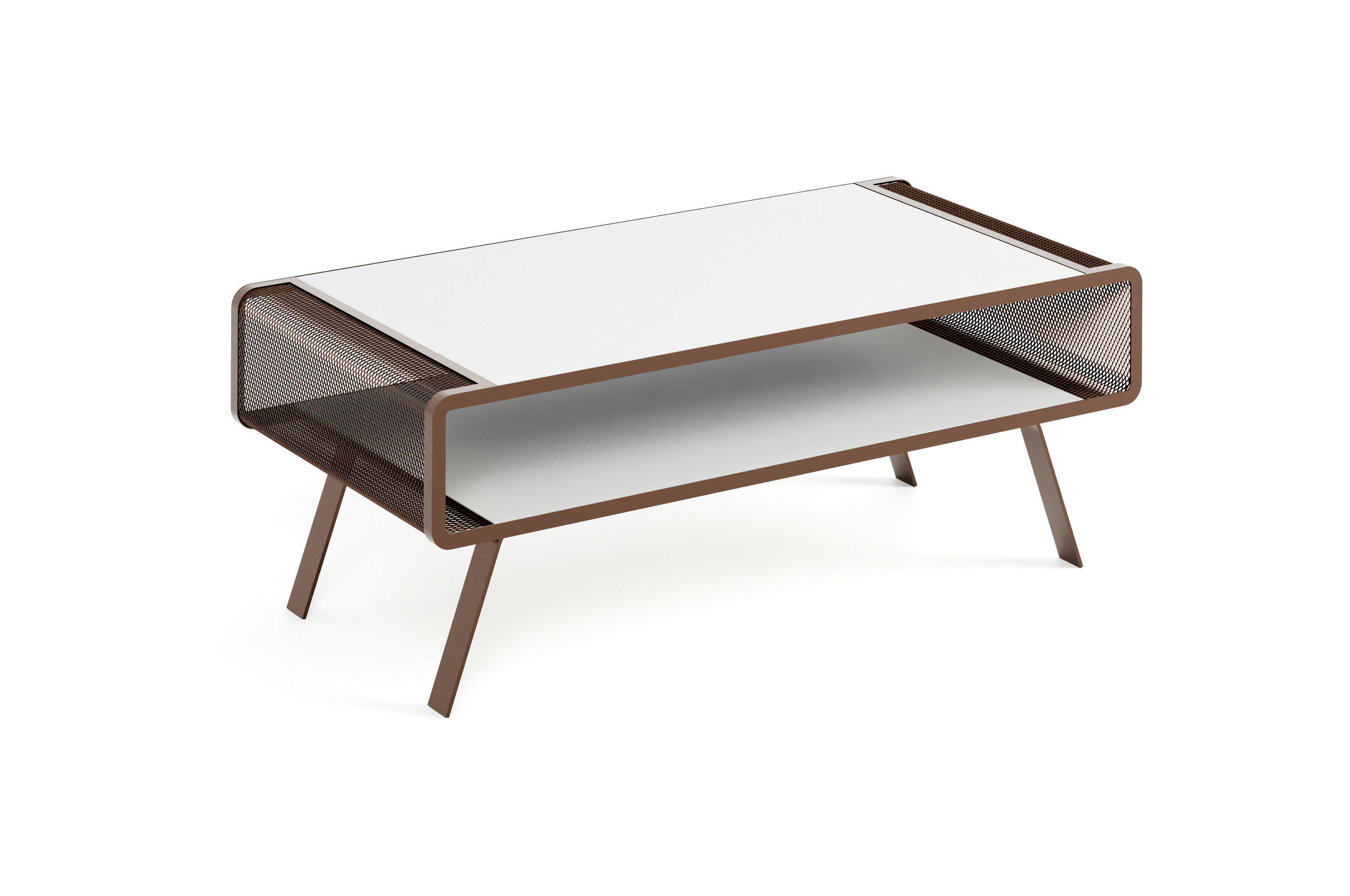 COUCHTISCH TORPE - Weiß/Braun, Holzwerkstoff (60/121/45cm) - Meblini