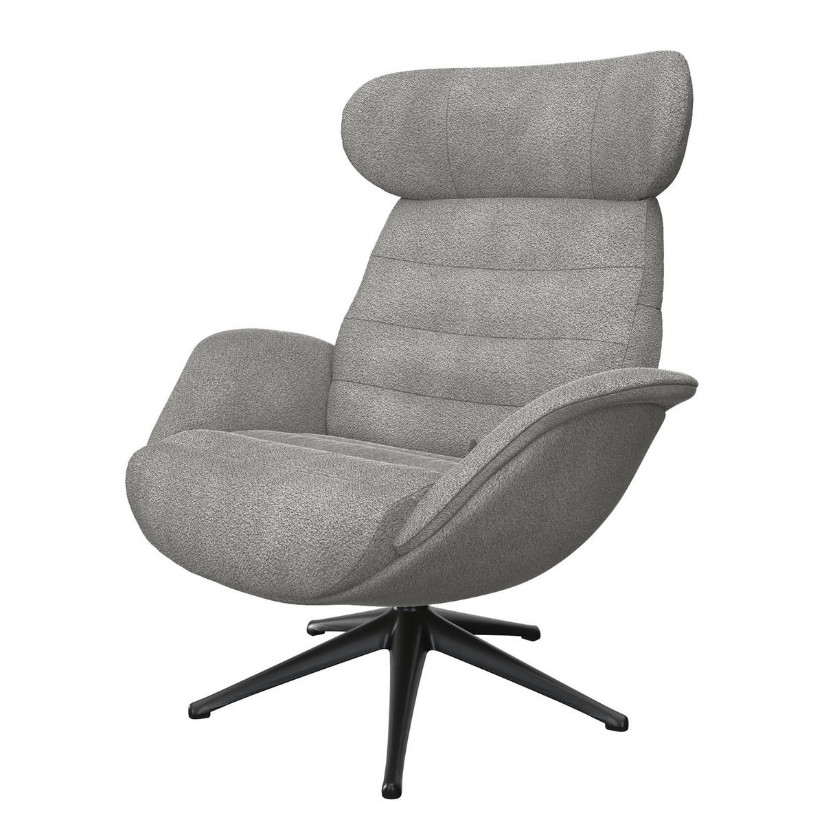 RELAXSESSEL - Grau, Textil/Metall (90/107/90cm) - home24