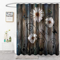 DUSCHVORHANG Kunststoff waschbar mit Haken für Badewanne Badezimmer - Multicolor, Textil (180/180cm) - MCBOSON