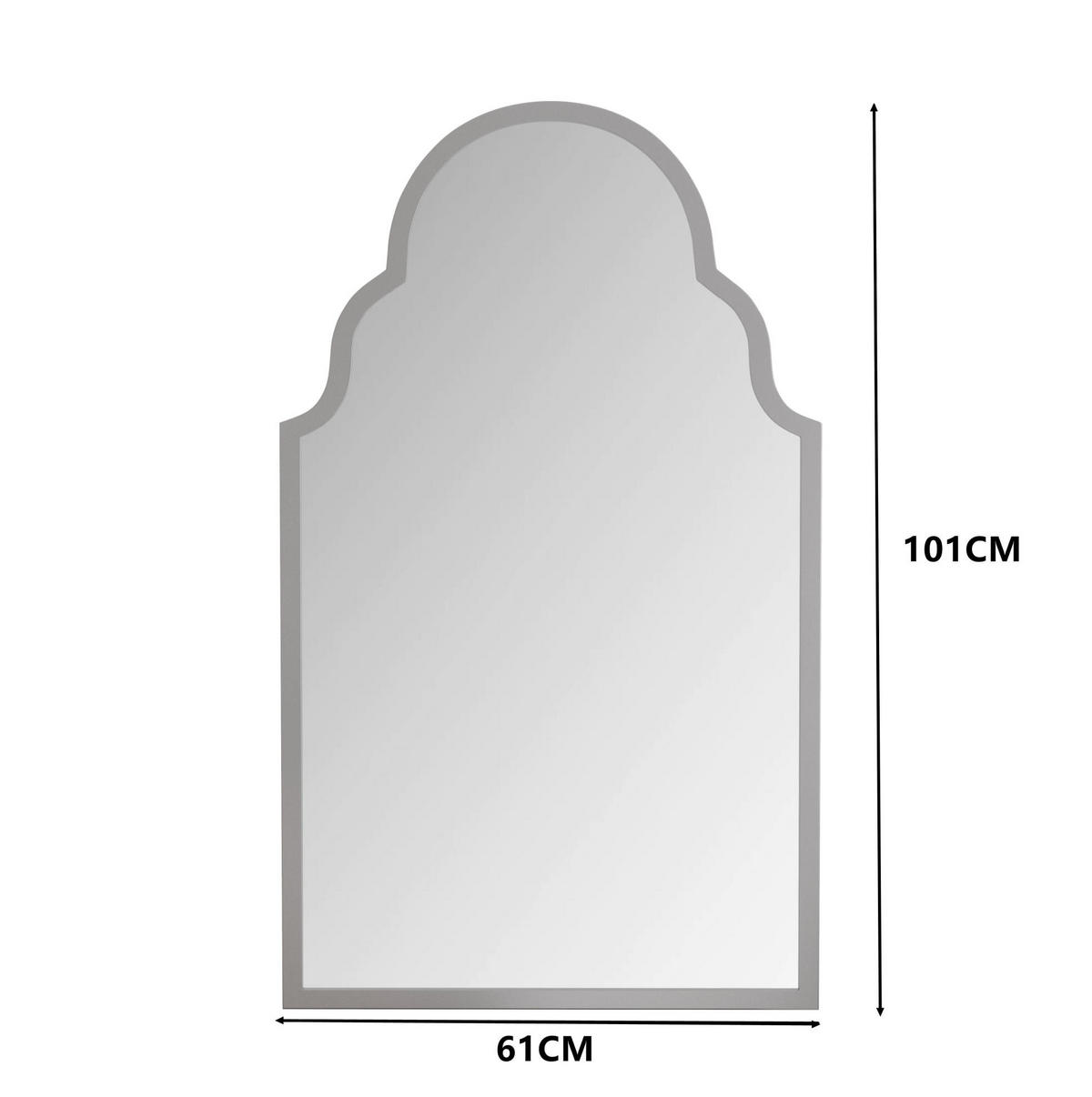 WANDSPIEGEL Rechteckig 61x101x3cm Silber mit Metallrahmen Für Badezimmer,Wohnzimmer,Flur - Silberfarben, Glas (61/101/3cm) - Modfu