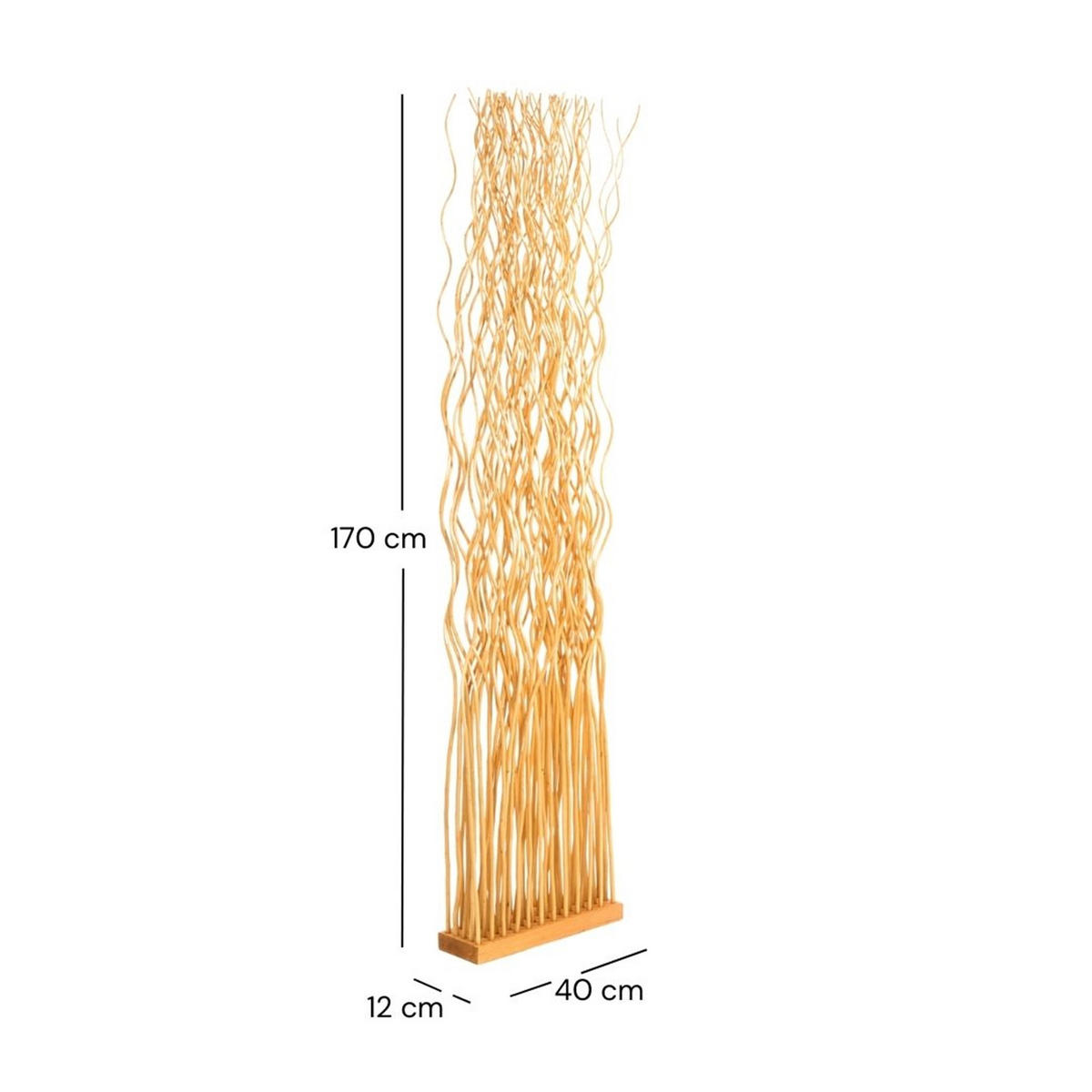RAUMTEILER WAVE Weidenzweige honigfarben - Honig, Naturmaterialien (40/170/12cm) - DESIGN DELIGHTS