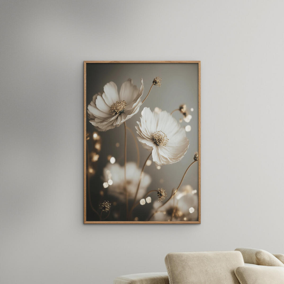 POSTER mit Rahmen Treechild - Golden Beauties - Eichefarben/Weiß, Holz/Papier (50/70cm) - Poster&Frame