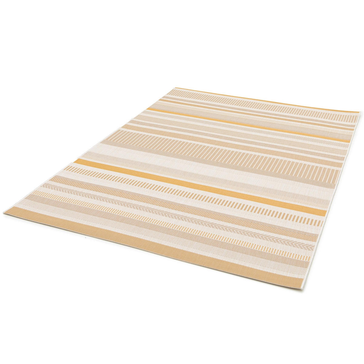 TEPPICH für Innen- und Außenbereich gestreift gelb - Gelb, Textil (160/230cm) - AFK Living