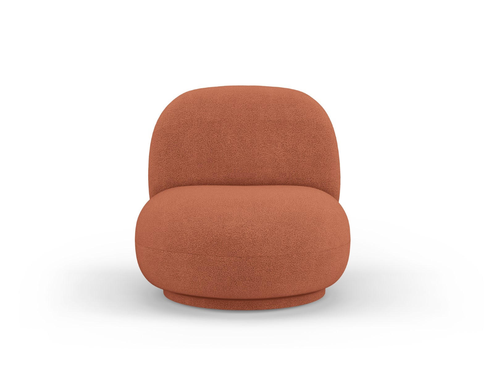 DREHSESSEL Chuck aus Boucle ziegelstein - Braun, Textil (77/80/78cm) - Micadoni