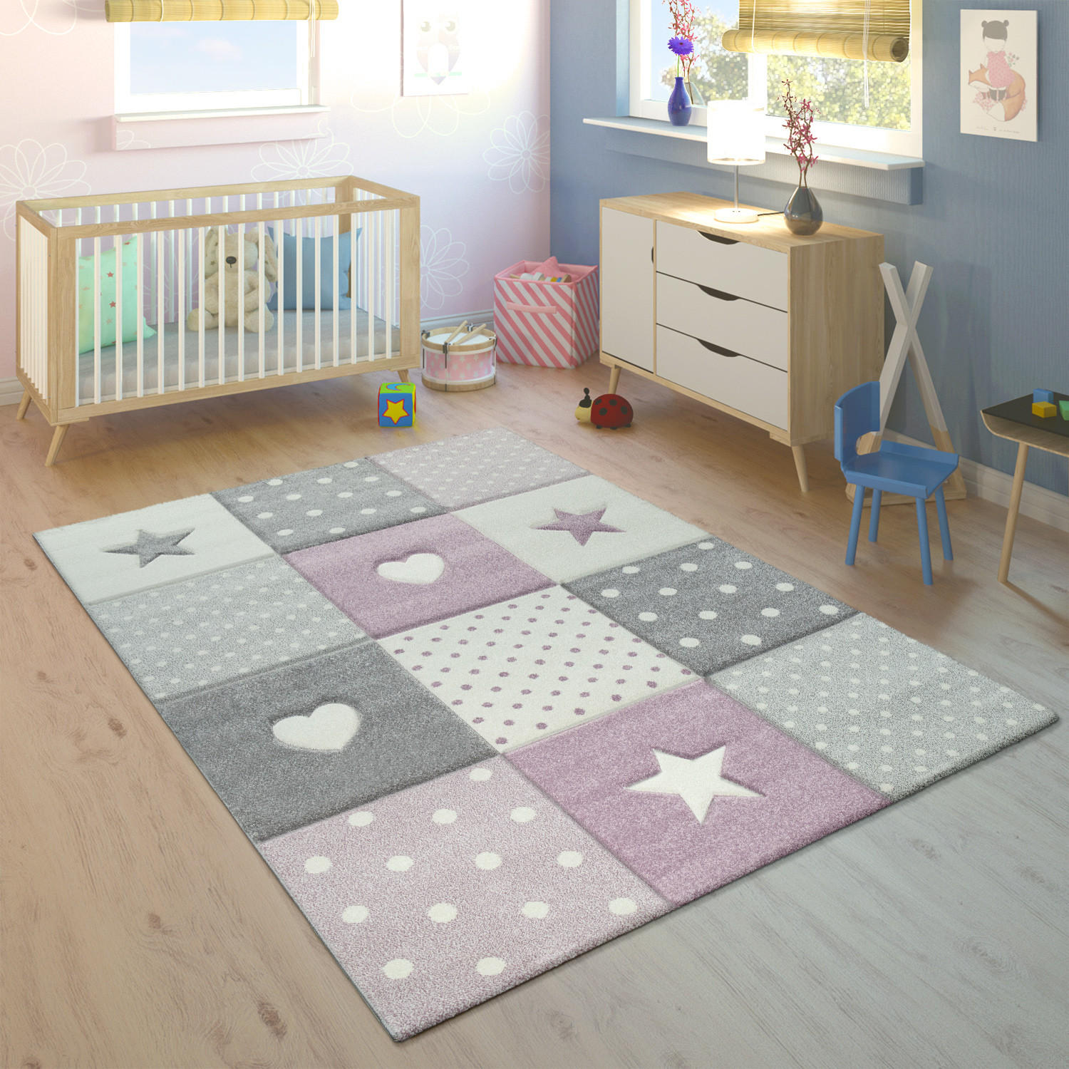 KINDERTEPPICH 133/133 cm Cosmo 348 - Lila, Textil (133/133cm) - Paco Home