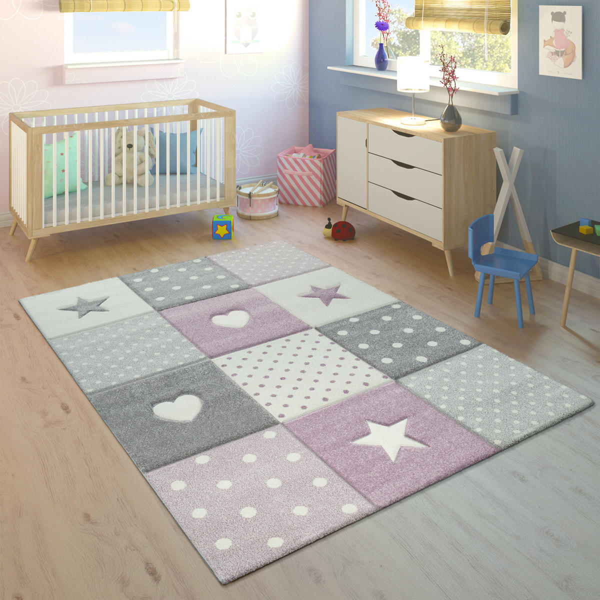 KINDERTEPPICH 133/133 cm Cosmo 348 - Lila, Textil (133/133cm) - Paco Home