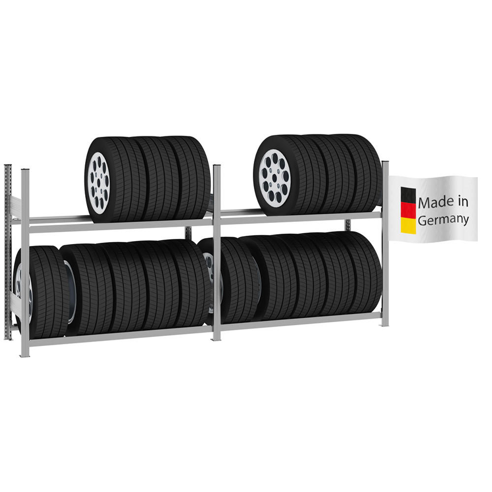 REIFENREGAL TIRE PRO 115x260x43cm 2er Set - Silberfarben, Metall (260/115/43cm) - PROREGAL