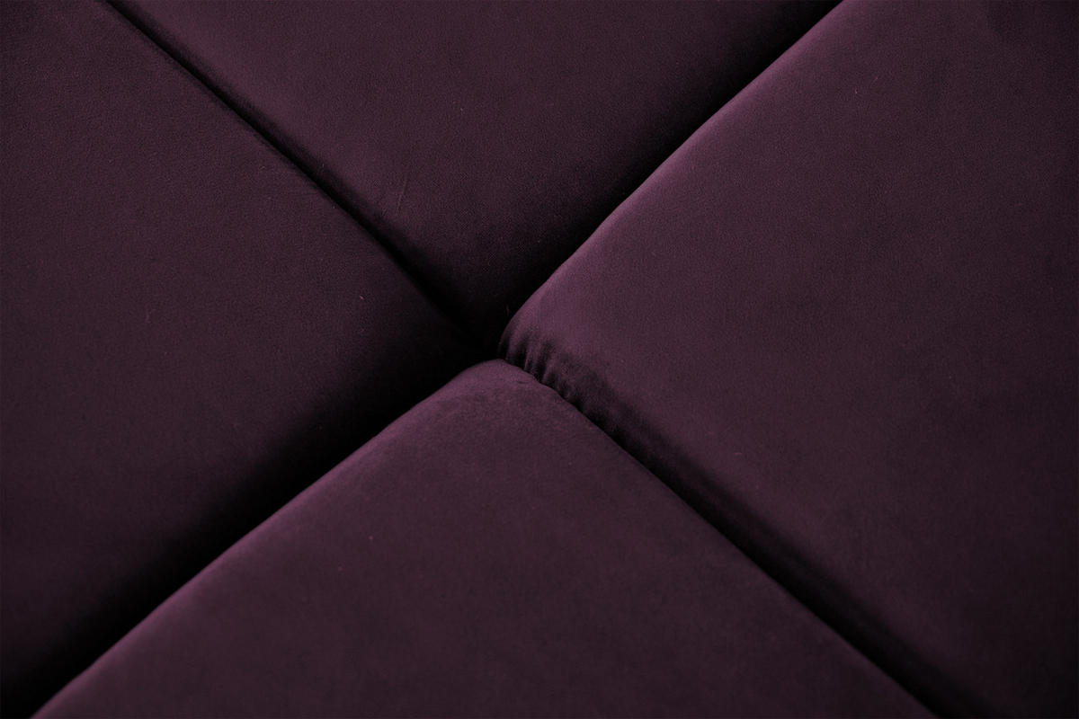 ECKSOFA NEVADA Violett Velvet - Violett/Schwarz, Textil (319/215cm) - KAWOLA