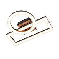 LED DECKENLEUCHTE Ixith 34.5/28/8 cm - Schwarz, Kunststoff/Metall (34.5/28/8cm) - ZMH