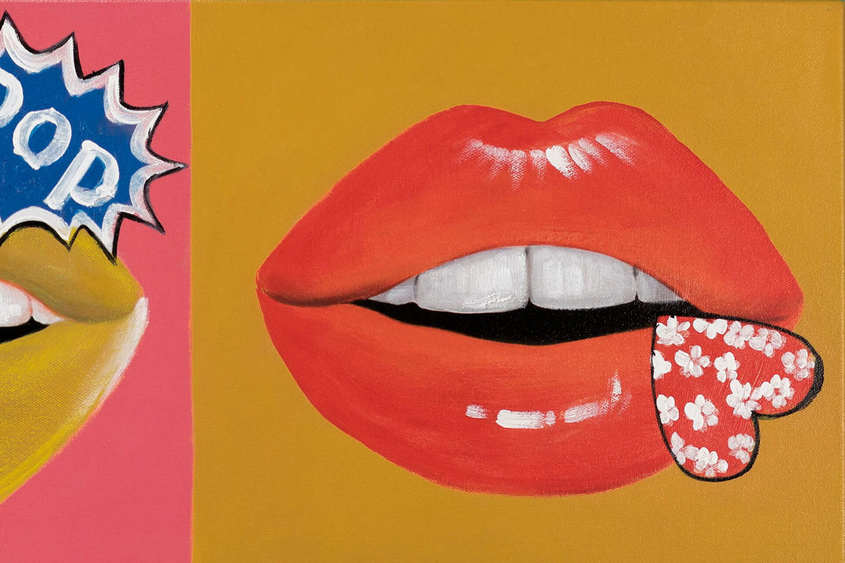 ACRYLBILD HANDGEMALT 80/80 cm - Multicolor, Holz/Textil (80/80cm) - KUNSTLOFT