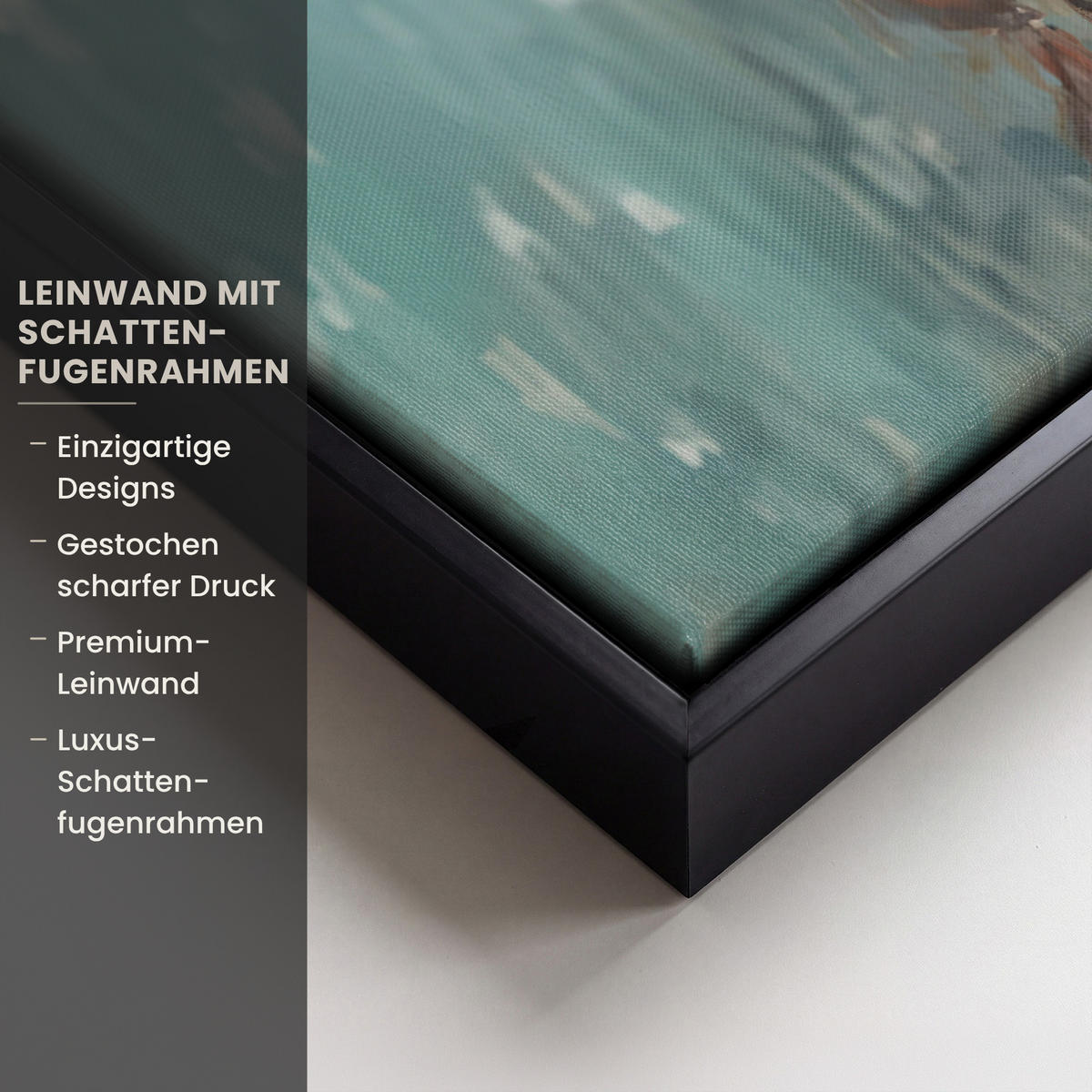 LEINWAND Bilder mit Rahmen - Frau - Kunst - Schmuck - Porträt - 30x20 - Blaugrau, Textil (30/20cm) - MuchoWow