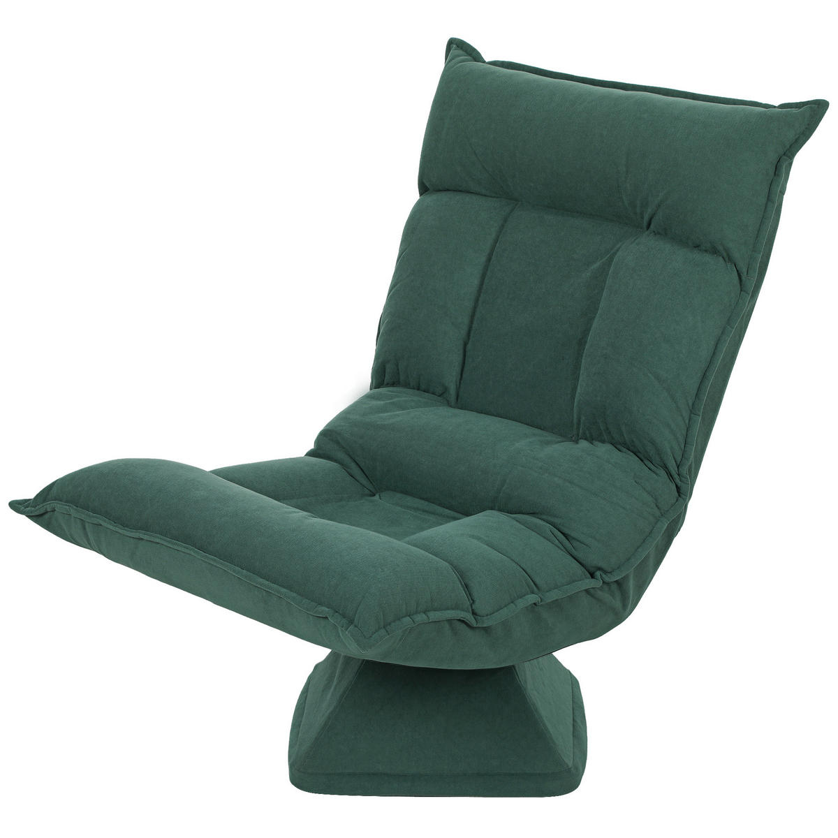 BODENSESSEL DE-06492 5-fach verstellbare Rückenlehne, drehbar Grün - Grün, Holz/Textil (62/95/70cm) - ComfortXL