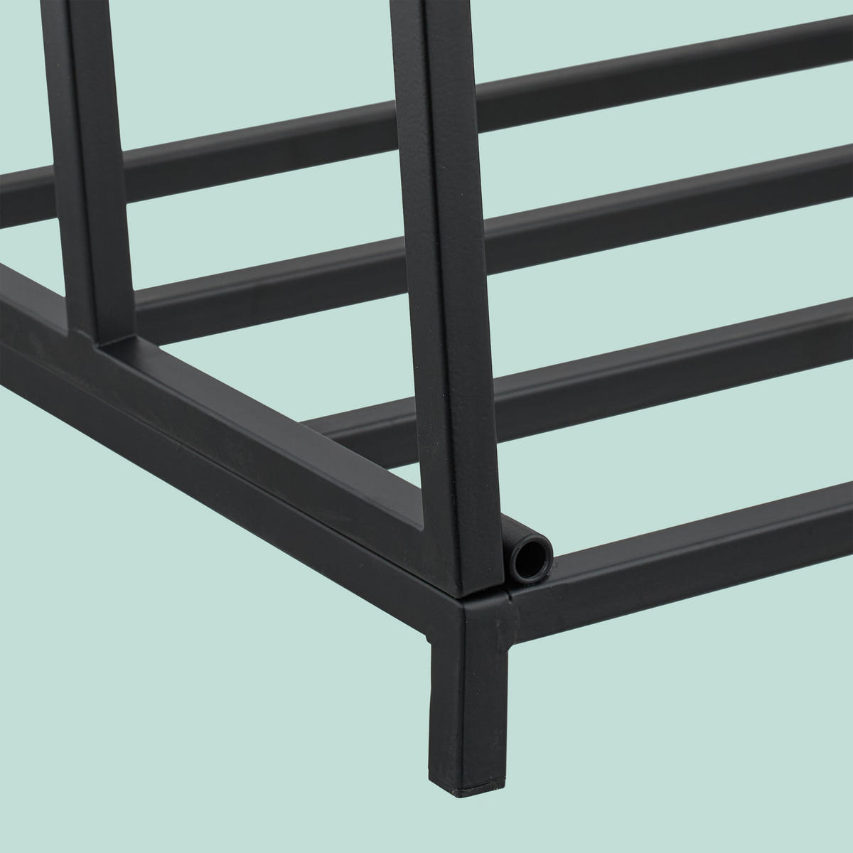 KAMINHOLZREGAL - Schwarz, Metall (45/41/33cm) - Relaxdays