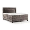 BOXSPRINGBETT Madame Braun 160/200 cm mit Matratzen und Topper - Schwarz/Braun, Holz/Holzwerkstoff (160/200cm) - Maison de Reve
