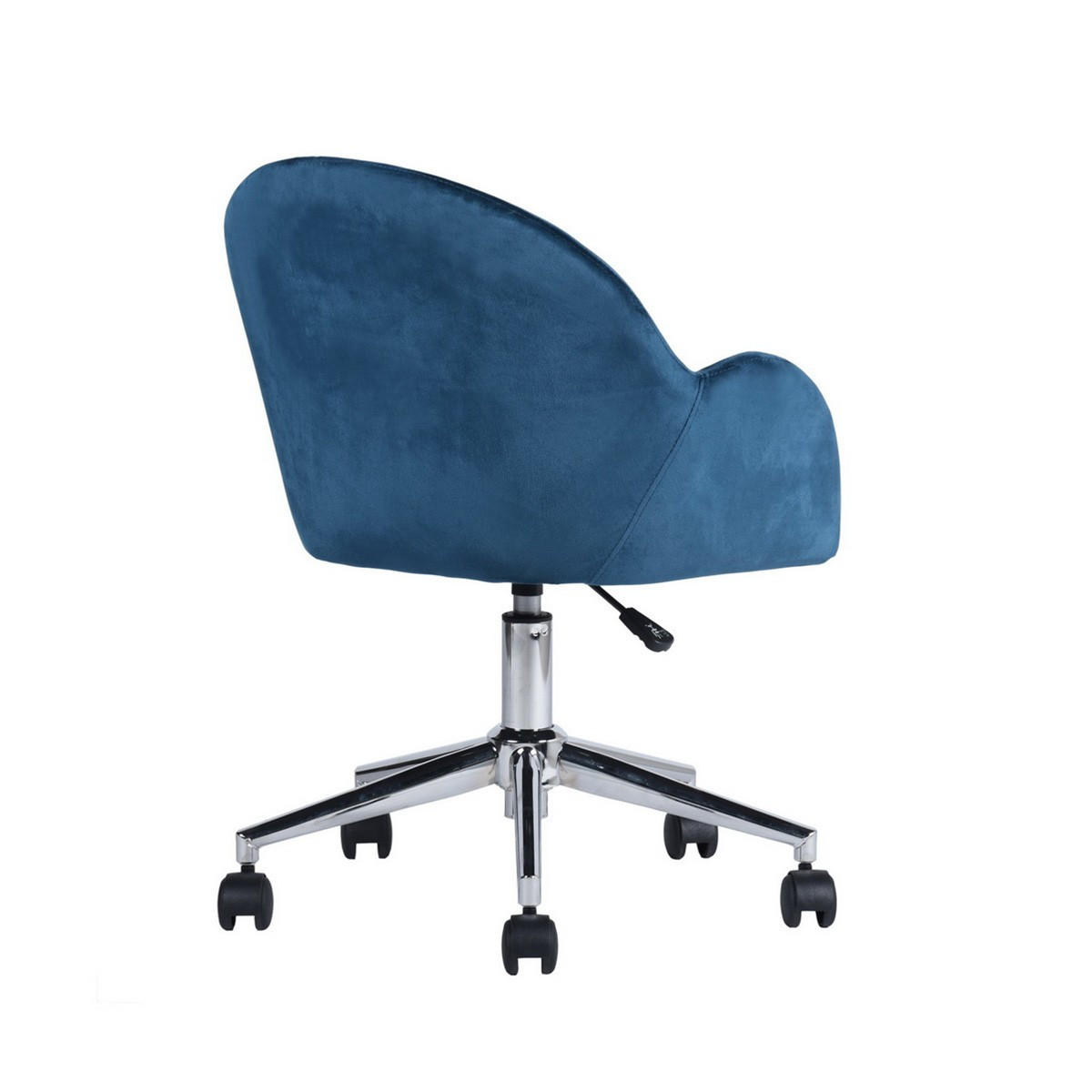 BÜROSTUHL mit Rollen und Armlehnen - CHIOZZA - Blau, Textil (57/77/59cm) - Calicosy