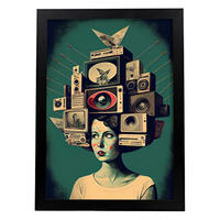 POSTER Gedanken Übertragen Filmischer A4 Rahmenlos - Klar, Papier (29.7/5/21cm) - Nacnic