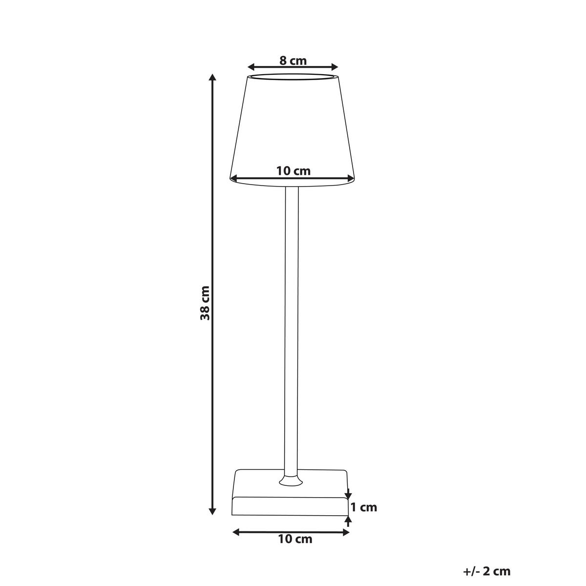 LED-TISCHLEUCHTE Weiß Baceiro - Weiß, Metall (10/10/38cm) - Beliani