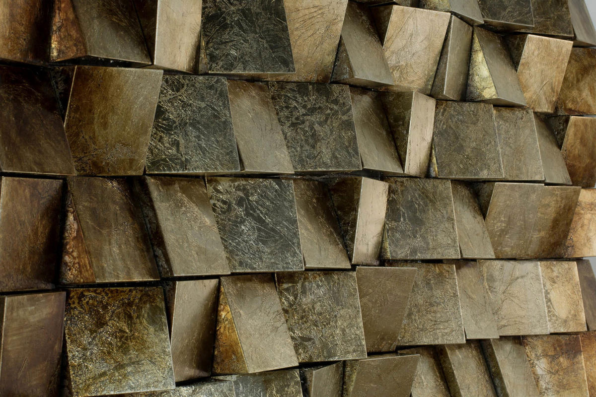 WANDBILD Silber 62/104 cm - Silberfarben/Braun, Holz/Kunststoff (6.8/104cm) - KUNSTLOFT