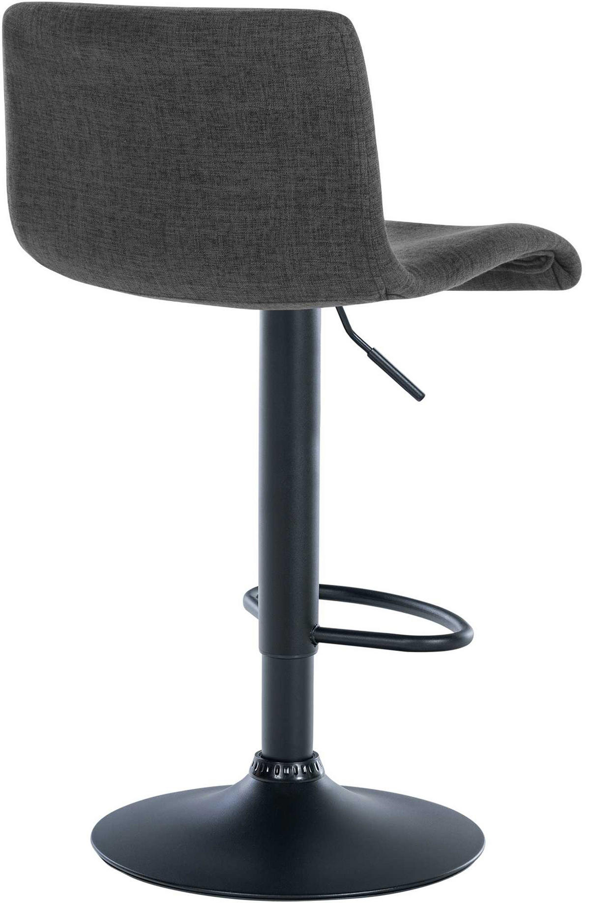 BARHOCKER 2er Set Brandon Stoff dunkelgrau - Dunkelgrau/Schwarz, Textil/Metall (39/104/36cm) - TPFLiving