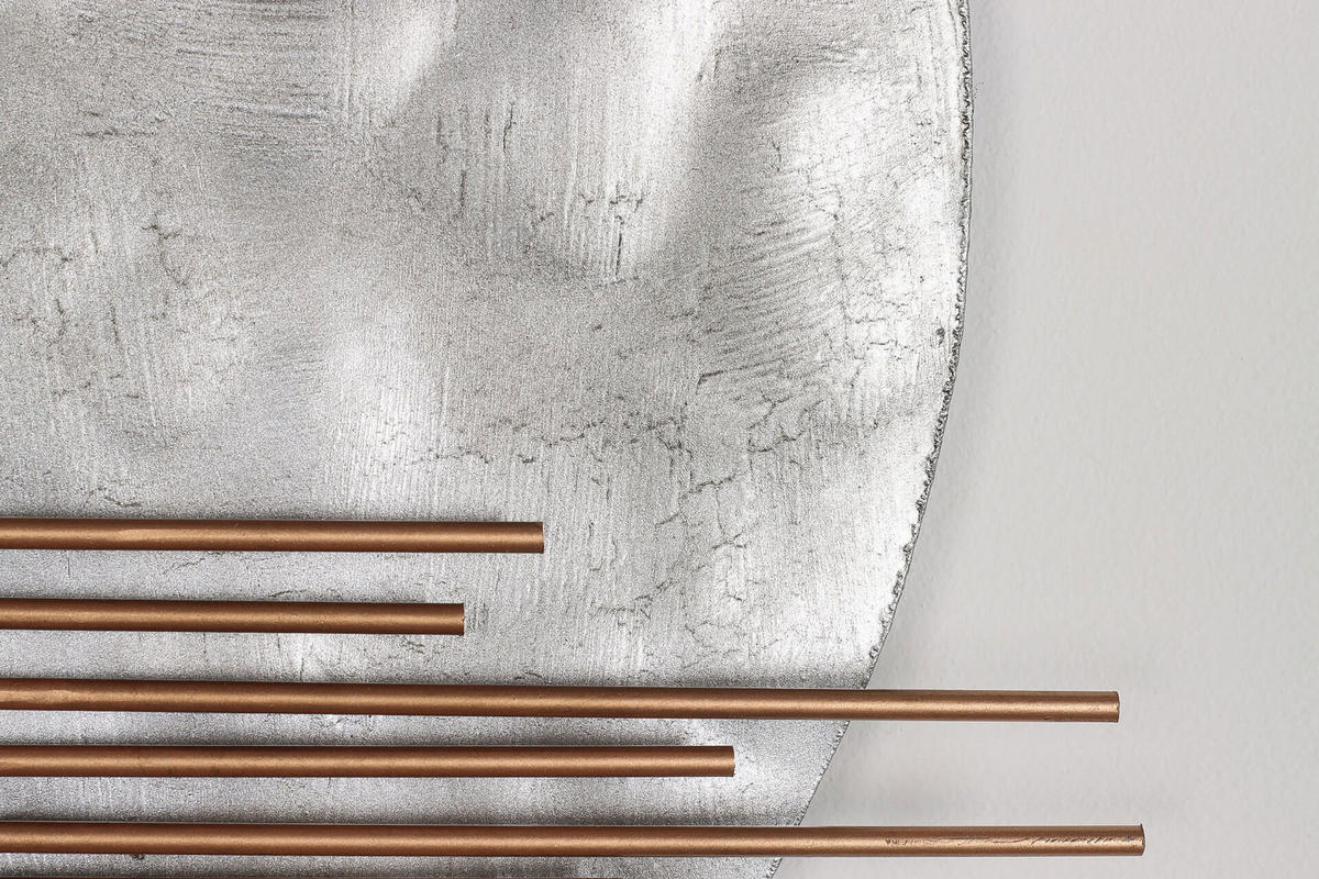 WANDDEKO Silber 60/60 cm - Silberfarben, Metall (1.8/60/6cm) - KUNSTLOFT