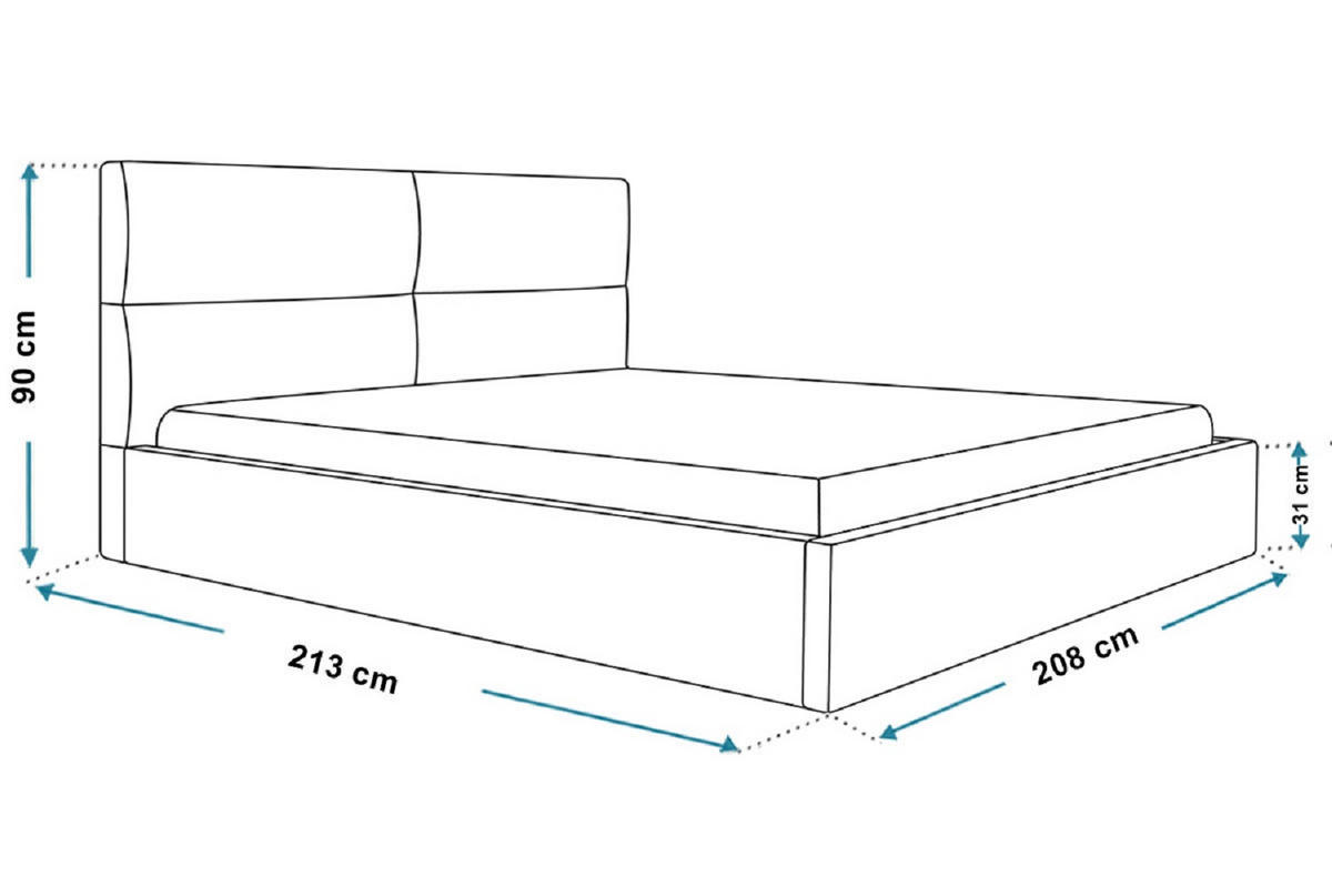 POLSTERBETT 200x200 Terra mit Bettkasten, Grün - Grün, Holz/Textil (200/200cm) - Emporius