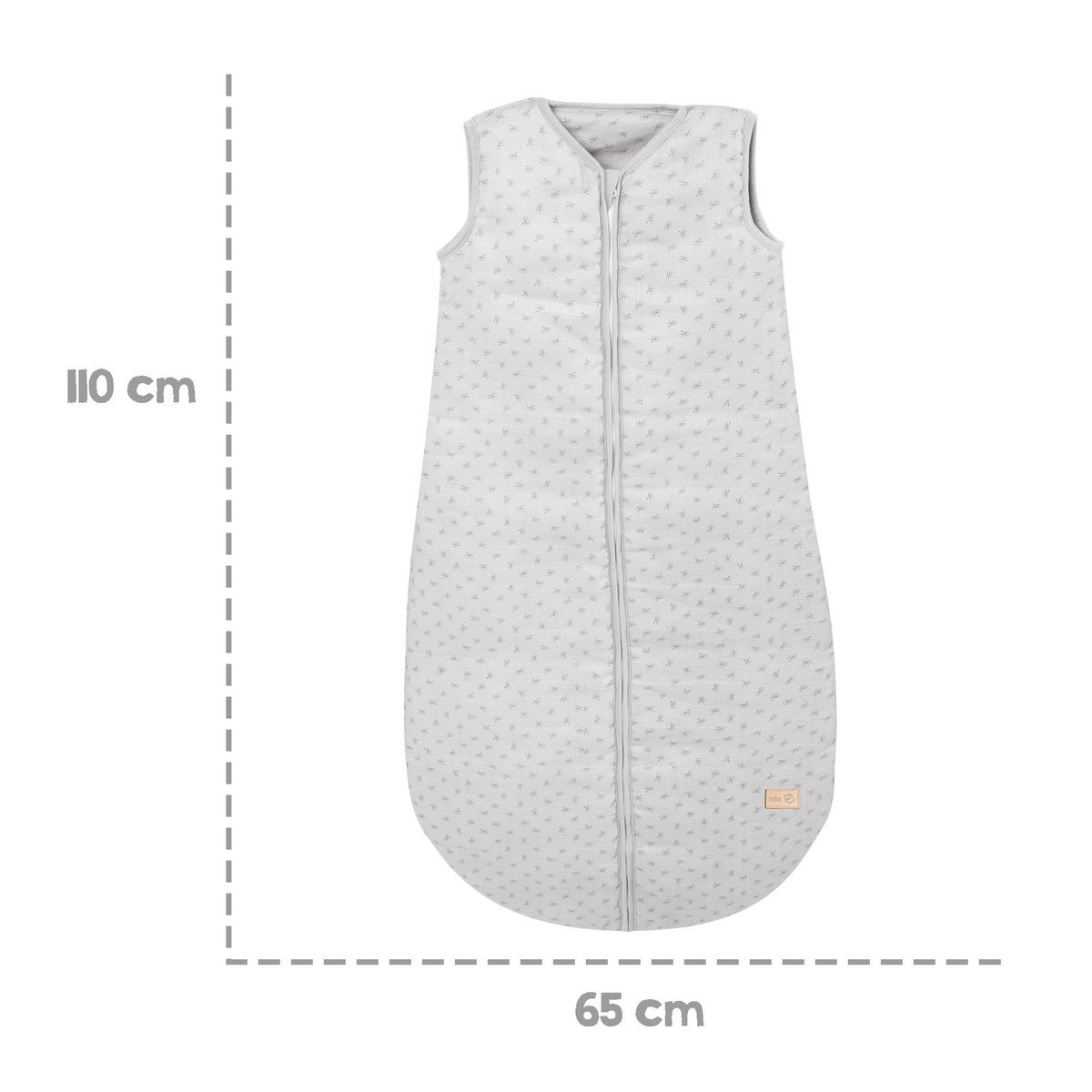 SCHLAFSACK Lil Planet 110 cm grau - Hellgrau, Textil (65/110cm) - Roba